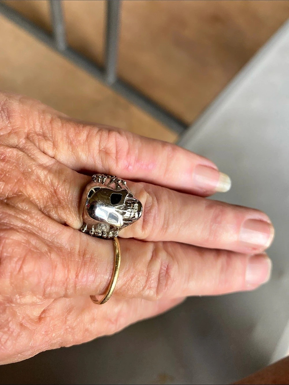 Skull black eyes  Ring